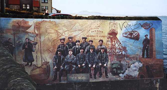 Kate Hunter's first mural at Prestoungrange - facing east 