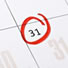 date circled on calendar