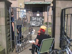 Artists painting the Coeval building