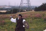 The scene of the battle itself and the interpretation plaques atop the coal byng