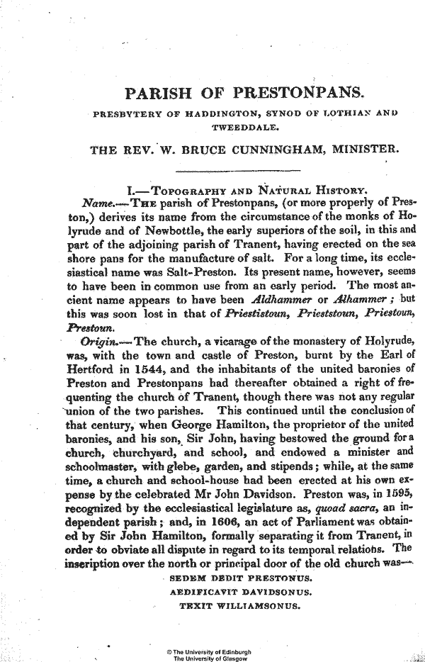 Statistical Account of Scotland 1845