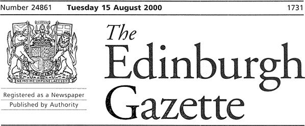 The Edingburgh Gazette
